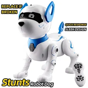 Remote Control Robot Dog, Electronic Pet Dog, Smart Programming Instructions, Remote Control, Early Education Toy for Kids, Birthday Gift