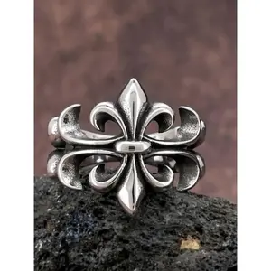 Flower Design, Fashion Accessories for Both Men & Women, Trendy All-match & Exquisite Jewelry for Birthday Gift, Punk Style Ring