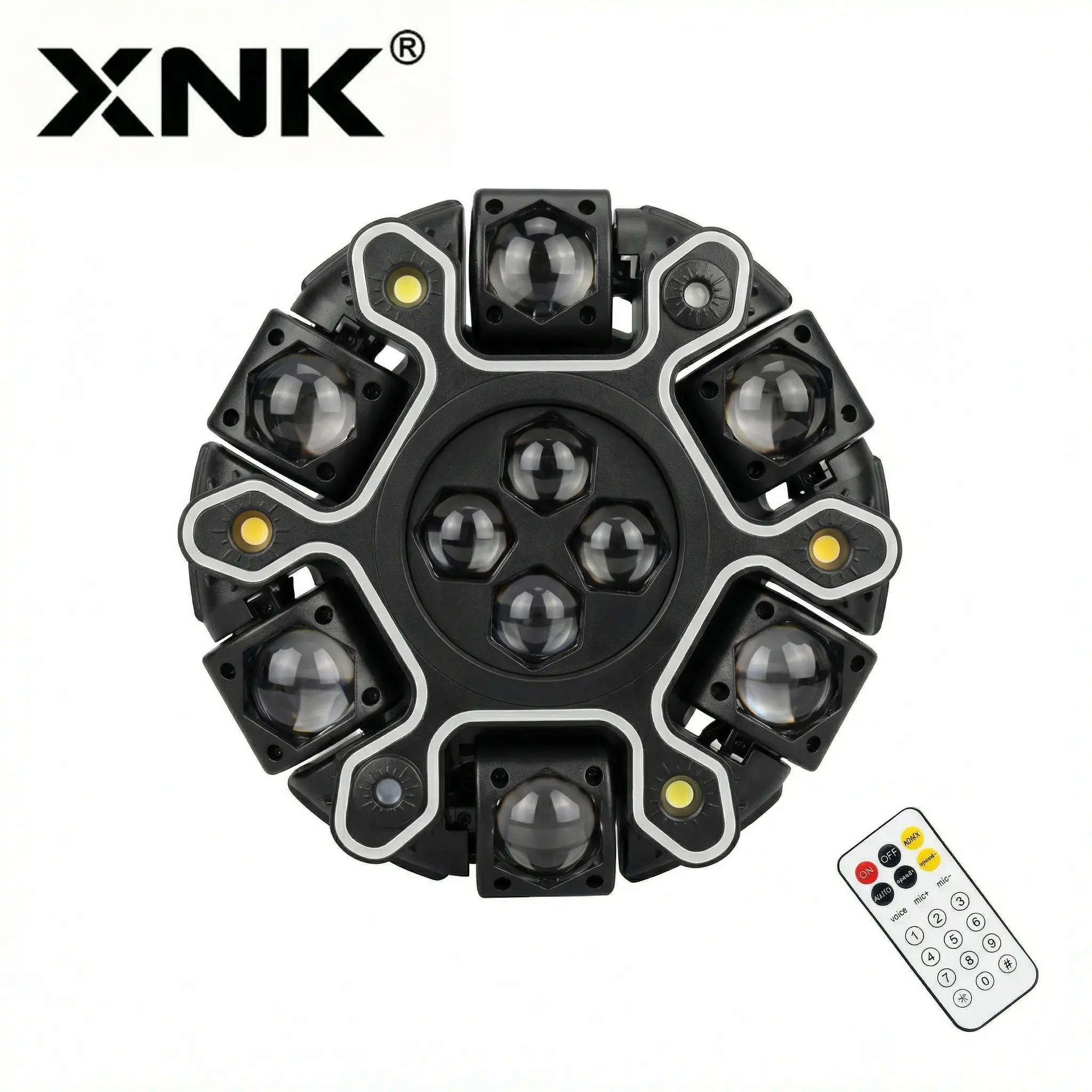 XNK 6-Arm Bee Eye “King Kong” 200W Moving Head DJ Light with RGBW