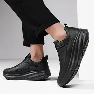 Advanced Chef Shoes Thickened Soft Non-Slip Foot Protection Long Standing No Fatigue Chef & Cleaning Service Staff Special Work Shoes Footwear Closed Black All Seasons
