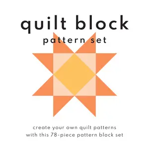quilt block patterning set - sunset
