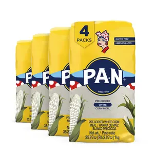 White Corn Meal – Pre-cooked Gluten Free and Kosher Flour for Arepas (2.2 lb/Pack of 4) White Corn Meal – Pre-cooked Gluten Free and Kosher Flour for Arepas (2.2 lb/Pack of 4)