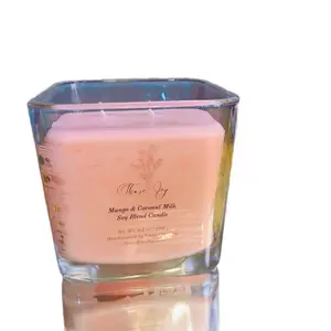 Share Joy 9oz Soy Candle - Mango & Coconut Soy Blend - Decorative Candle for Home Decor