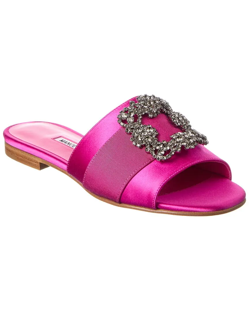 Manolo Blahnik Martamod Satin Sandal