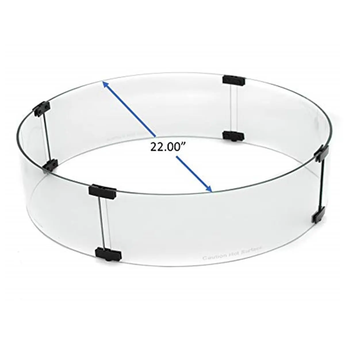 AZ Patio Heaters AWS-RND22 22 in. Round Glass Wind Screen, Clear