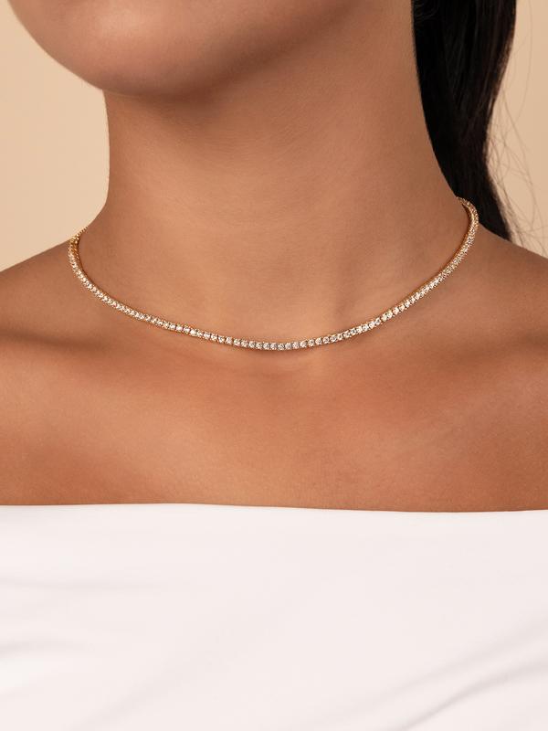 Mirabell Adjustable CZ Tennis Necklace