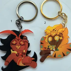 Cookie Run Keychains - Golden Cheese Cookie and Burning Spice Cookie