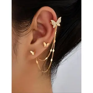 2-in-1 Tassel & Butterfly Earring Set | Hypoallergenic Day to Night Jewelry for Women | Trendy Gift for Best Friend & Girlfriend