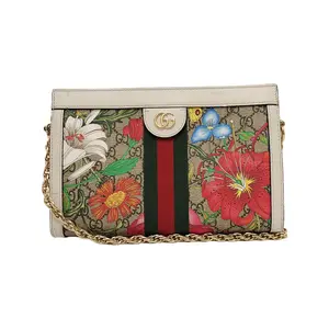 Pre-owned GUCCI CANVAS Crossbody Bags Beige coated vintage monogram crossbody bag shoulder bag with gold hardware