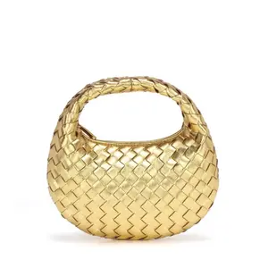 Gold Metallic Women's Small Handbag - Elegant and Stylish