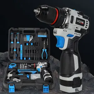 36V Cordless Drill & Impact Wrench Kit with 1 Battery | Portable Toolbox Set for Home DIY & Professional Use