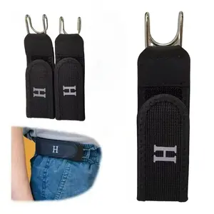 Unisex Tactical Elastic Belt with Metal Hook | No-Buckle Invisible Design | Adjustable & Soft Comfort Fit