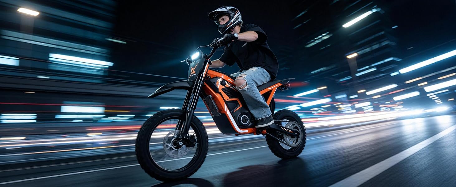 ESKUTE NOVA X Electric Bike ,4000W Power , 40° Climbing with 2849 Certified 48V 22.8Ah Removable Battery, Full Suspension Hydraulic Brakes, 60 Miles Rang Mountain Off-Road for Teens Adults ebike