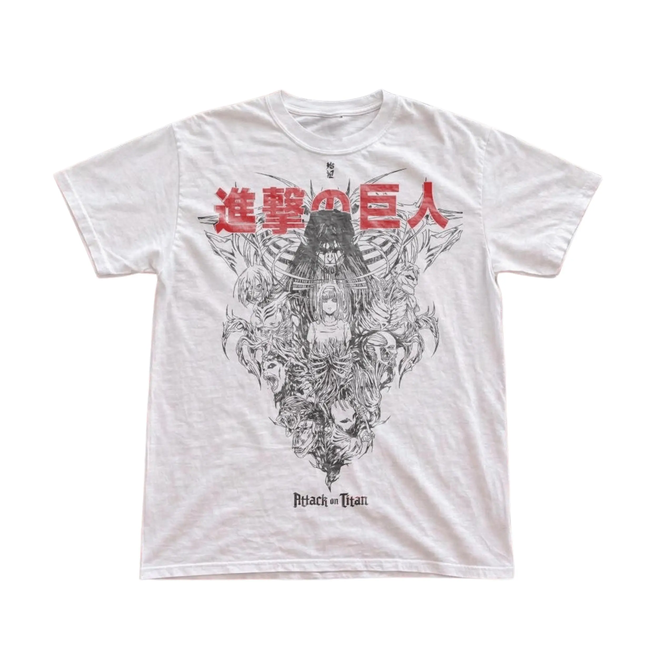 Gildan Men's and Women's T-Shirt, Vintage Founding Titan & Ymir Graphic Tee, Attack on Titan T-Shirt, Unisex Gift Manga Anime Shirt, Gothic Grunge Y2K Emo Scene Amity Affliction Style Clothes Menswear Womenswear Streetwear