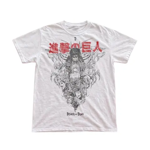 Gildan Men's and Women's T-Shirt, Vintage Founding Titan & Ymir Graphic Tee, Attack on Titan T-Shirt, Unisex Gift Manga Anime Shirt, Gothic Grunge Y2K Emo Scene Amity Affliction Style Clothes Menswear Womenswear Streetwear