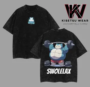 SwoleLax Gym Tee, Muscle Monster Workout Shirt, Oversized Funny Anime Fitness Top, Unisex Graphic Gymwear, Gift for Anime Fans