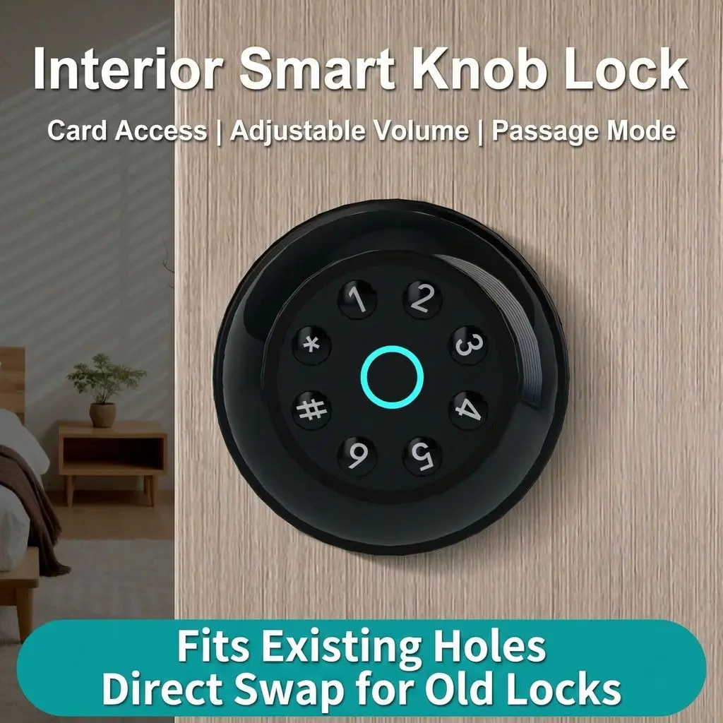 Smart Fingerprint Door Knob,Fingerprint Door Lock, Biometric Door knobs with App Control, Auto Lock Door Lock with Code, Keyless Door Knob with Locks for Bedroom, Home,Office FathersDayGift