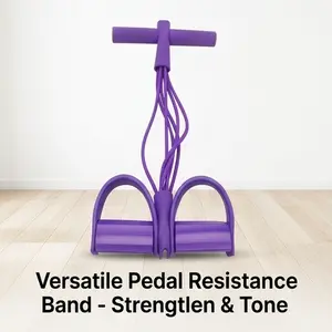 Pedal Resistance Fitness Rope Set, Pilates Strap for Home Workout, Enhances Core Strength & Stability for Indoor Training Routines