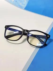 Unisex Simple Style Plain Color Square Frame Eyeglasses, Stylish Square Frames, Trendy Casual Eyeglasses for Everyday Use, Fashion Accessories for Outdoor Activities, High Quality Eyewear