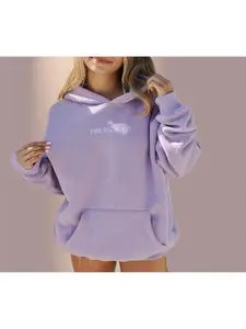 Classic Puff Hoodie in Orchid Pink Palm Pufff, Women'S Casual Hooded Sweatshirt - White Pullover with Front Pockets, Soft & Durable Fabric, Machine Washable Cotton Unisex Womenswear Drawstring, Casual Comfy Pullover