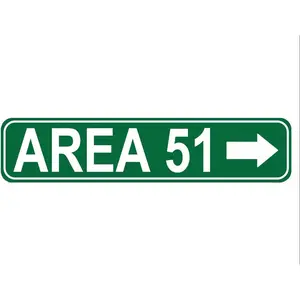 Retro Tin Sign Area 51 Sign 4x16 Inch 10x40 CM
