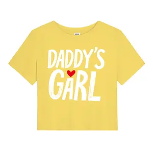 Mom and Daughter Matching Tee – 100% Cotton Casual Shirt with Daddy’s Graphic and Red Heart Design