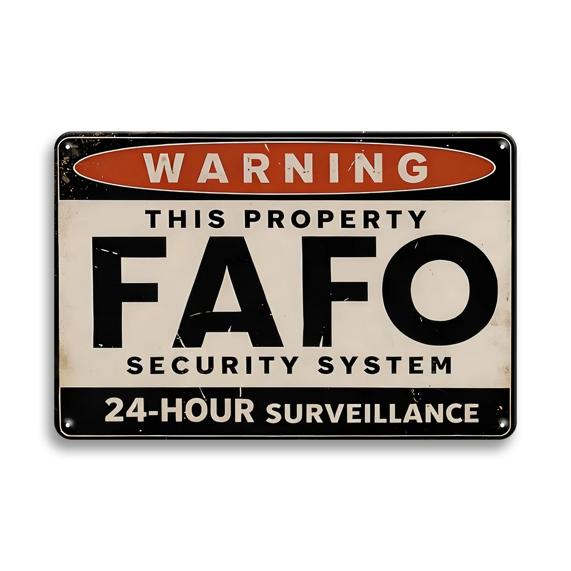 8X12 Inch FAFO Security System Warning Tin Sign | Rustic Vintage Iron ...