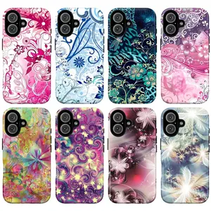 Abstract Flower Art Phone Case – Colorful Swirl Flower Aesthetic Cover with Vintage Pattern Design,phone Case Suitable for Iphone 11/12/13/14/15/16/17 Pro Promax Plus Air and Samsung S22/S23/S24/S25 Plus Ultra Fe| Artistic Retro Aesthetic Gift