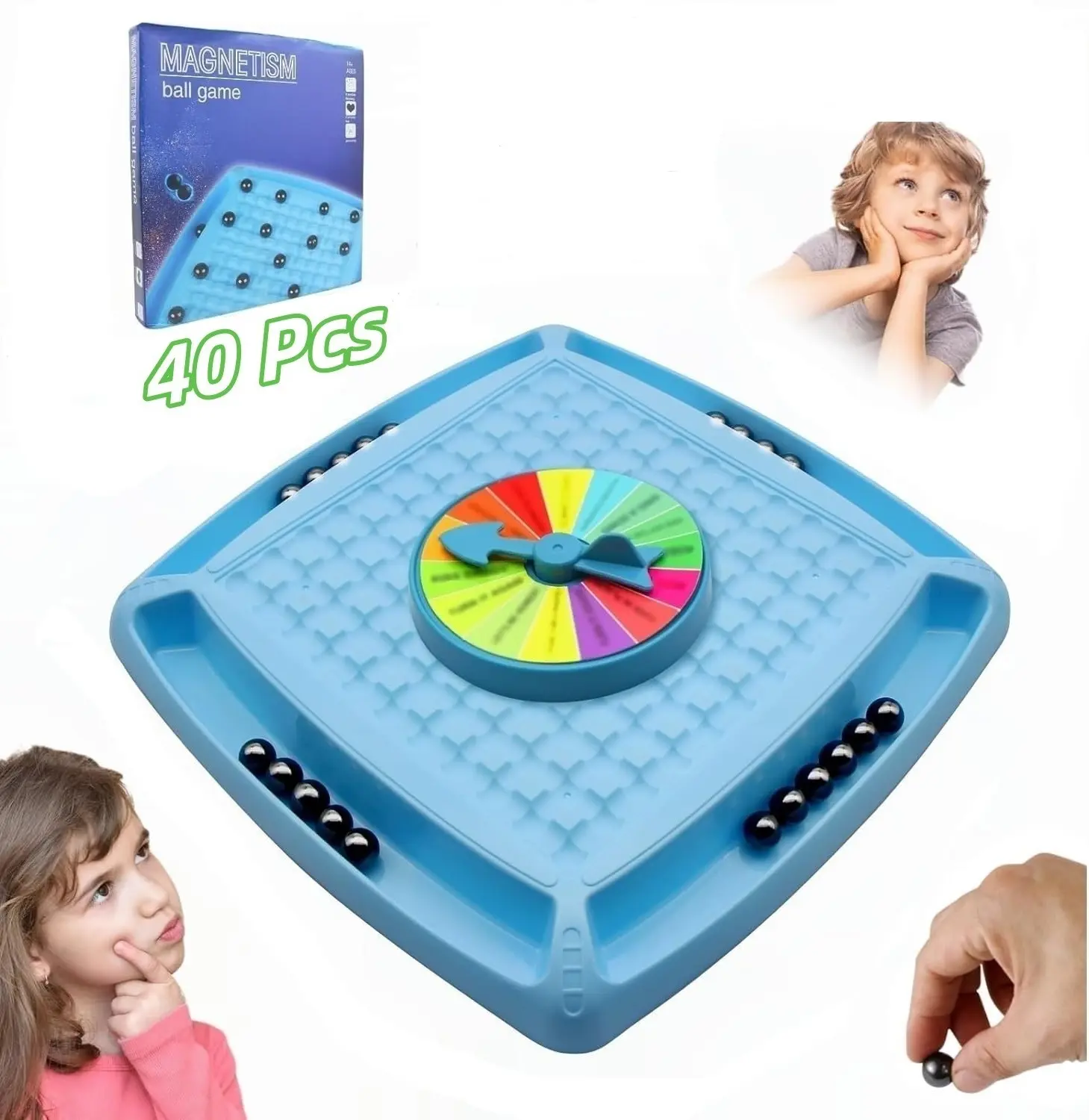 Magnetic Board Game.Puzzle Magnetism Educational  Toy for Family Play Fun Induction Battle Interactive Board Toy - 2-4 PlayerEducational Thunder Chess Toy for Thinking Ability Training