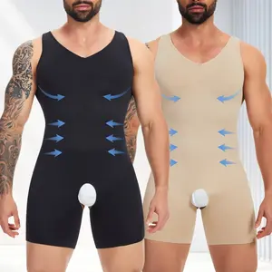 Compression Bodysuit for Men, Tummy Control Bodysuit for Men, Sleeveless, Body Shaper Underwear Shapewear