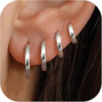 4 Pairs of Hoops : 6/8/10/12mm