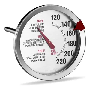 Meat Thermometer for Grilling and Cooking Kitchen Stainless Utensils Measure Oven Steel