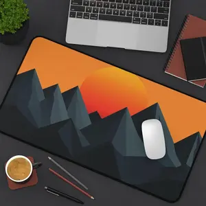Sunset Mountain Desk Mat Mousepad - Minimalist Gaming Pad - Best Artisan Mouse pad, Large, Non-Slip Mousepad , Neoprene Mat, Artistic Desk Accessory - Ideal for Home Office, Gamers & Creatives - Stylish Workspace Enhancement - Gift for Gamers