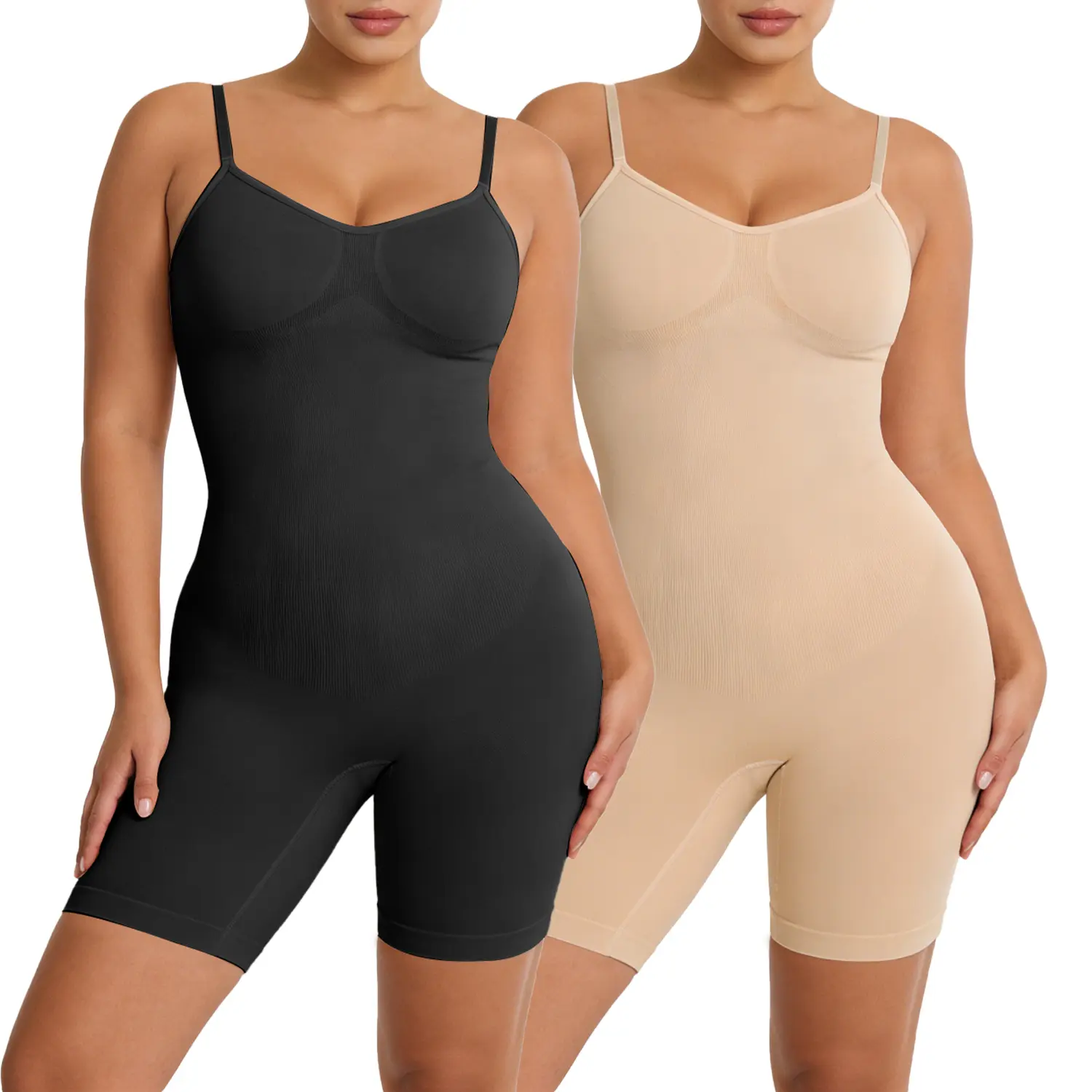 Women's Compression Shapewear Bodysuit - Tummy Control, Waist-Snatching, Butt Lifter Underwear with Body Contouring for Gym, Yoga, Everyday Wear