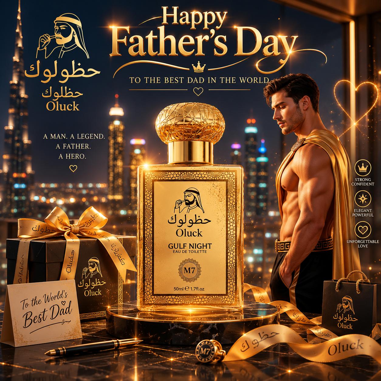 Oluck Perfume M7 (Gulf Night) Cologne for Women & Men, Lemon Pineapple Nutmeg Cedarwood Vanilla Notes, Middle Eastern Fragrance