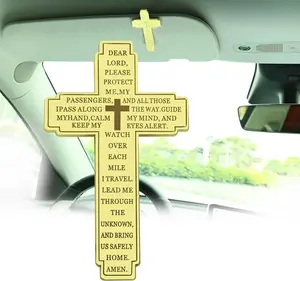 Motorist Prayer Cross Visor Clip for , Automotive Sun Visor Accessory, Blessing Cross   for Safe Travel & Protection for Drivers (2Pcs, )