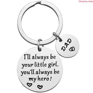 【Father's Day Gift】Hero Dad Keychain, Practical Daily Carry Accessory, Meaningful Keepsake Gift, Ideal Present for Father's Day, Birthday and Holidays, Sweet Love Token from Kids, Daughters and Sons to Their Greatest Hero Dad