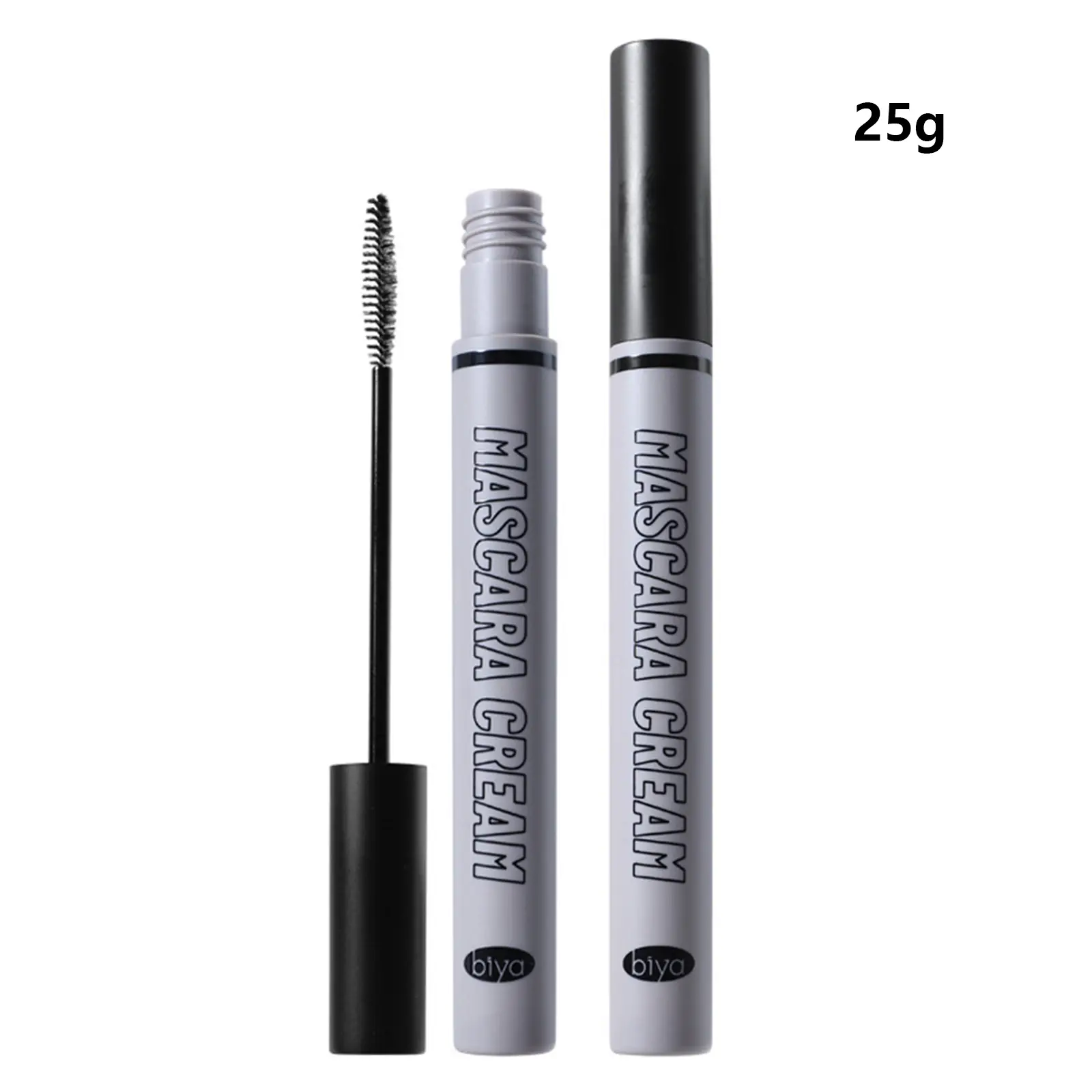 4Pcs Black Waterproof Mascara Cream - Silky, Smooth, Lightweight, Water-Resistant, Smudge-Proof, Long-Lasting, No-Clump, Lengthening, Volumizing, Curling Eyelash Makeup with Mild Gentle Eye-Safe Formula for Daily Use