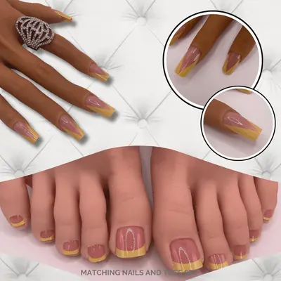Butter Yellow French Tip Toes TikTok Shop