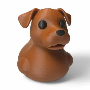 Brown Lab Pitbull Duck – Dog Duck Collectible with Loyal Pup Energy & Big-Hearted Charm Puppy Animal Figure