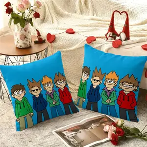 Eddsworld theme inspired square pillow cover, by pillowcase, decorative pillowcase, suitable for gift giving.