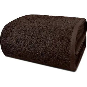 Pack of 1 Jumbo Bath Sheet 40x80 Inches, Oversized Fluffy Soft Plush Bath Towels for Adults - Brown