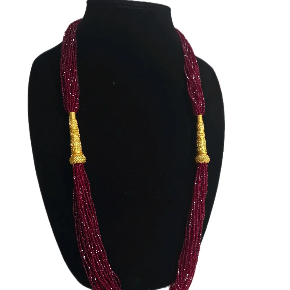 Traditional Nepali Maroon hydro potey soli tilhari necklace