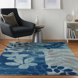 Nourison Distressed Farmhouse Botanical Area Rug - Decorative, Soft Rug for Living Room Decor, Decorative Rug, Soft Area Rug
