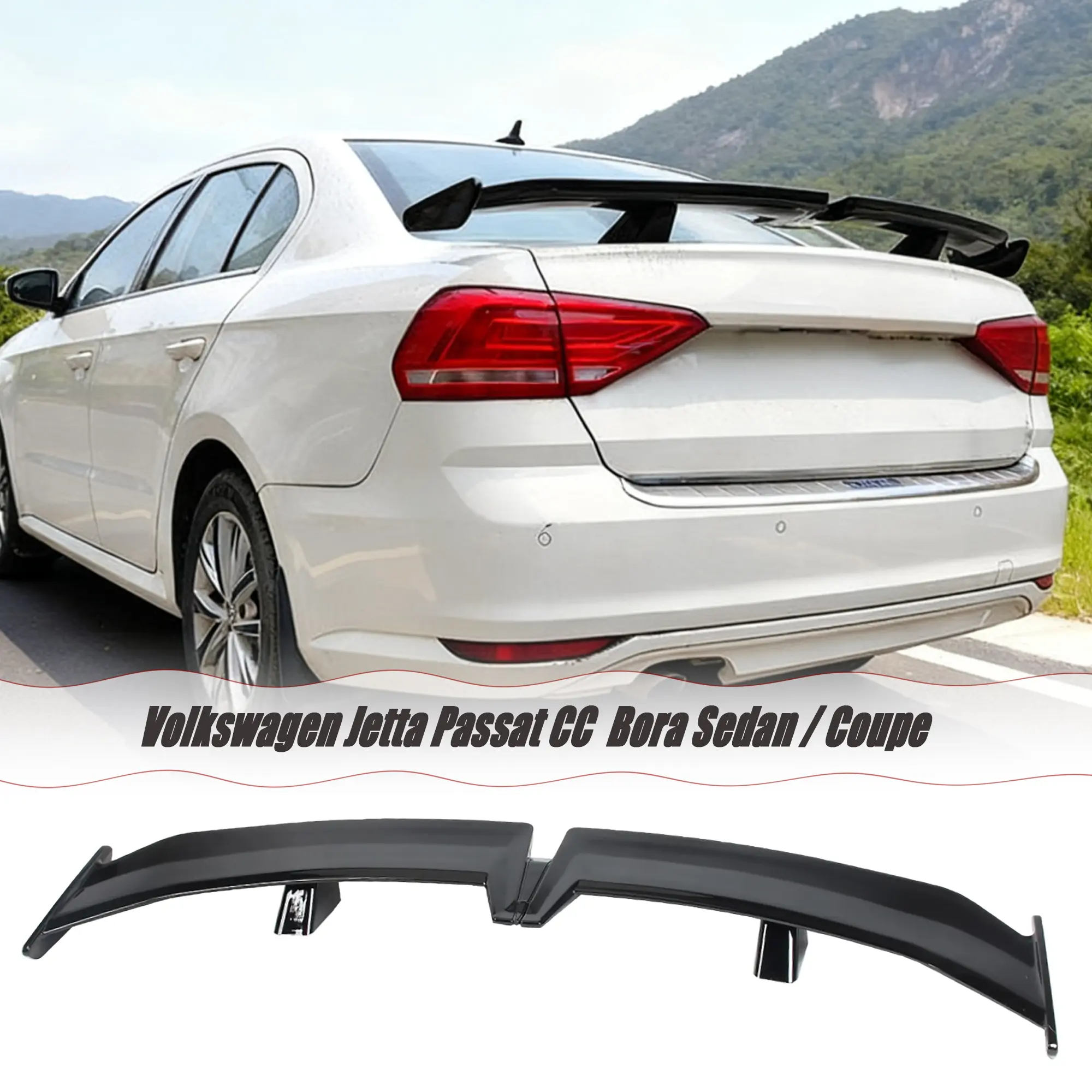 MUTUSAISI 55" Rear Trunk Spoiler Wing For VW Jetta Passat CC Bora Sedan Coupe GT Racing Spoiler DeckLid Lip Exterior Accessories
