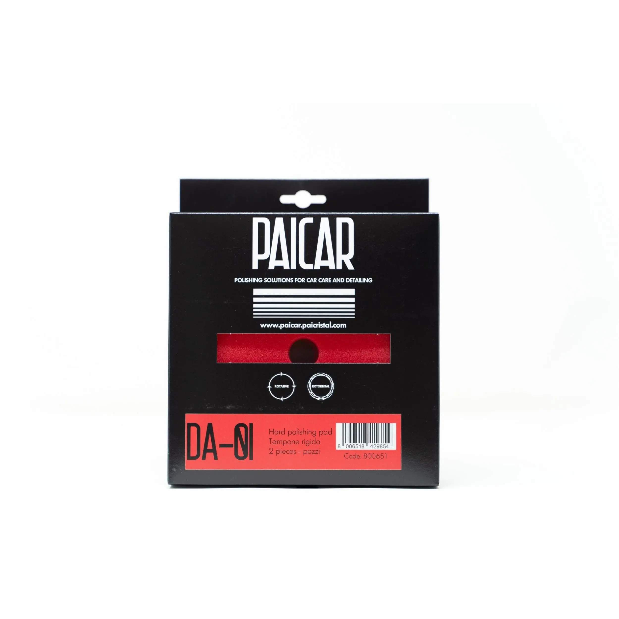 PAICAR DA-01 Hard Foam Polishing Pad - Automotive Polisher Accessory with Aggressive Correction Power, Balanced PPI, Durable Construction for Dual-Action/Gear-Driven Polishers & Car Detailing