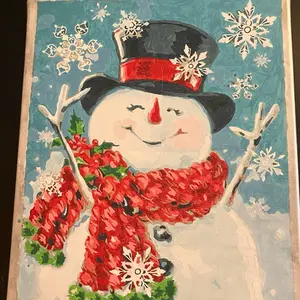 Finished snowman paint by number