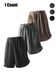 Men's Summer New Jacquard Shorts, Comfortable Ribbed Fabric, Loose Waist Drawstring Pants, Wardrobe Essential, Daily Wear, Gift for Dad Boyfriend