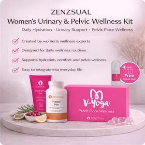 ZENZSUAL Women’s Urinary Wellness Kit with Hydrating Gel & Happy Pee for Daily Hydration Urinary Support & Pelvic Floor Wellness Hyaluronic Acid