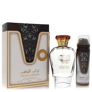Ard Al Zaafaran Turab Al Dhahab 2Pc Set for Women (3.4 Oz Edp Spray + 1.6 Oz Deo Spray)